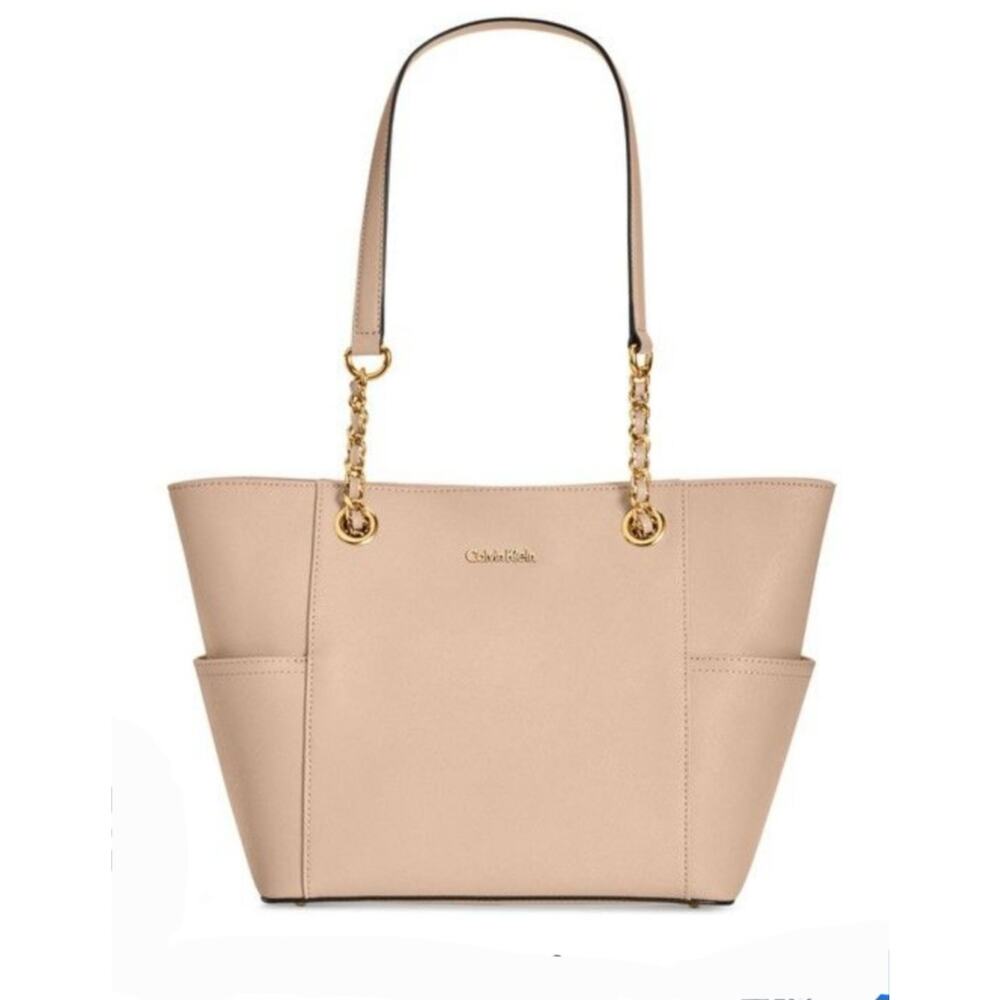 Calvin Klein Key Item Chain Saffiano tote